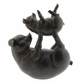 Dekorativní soška hrajících si prasátek - 27*13*32 cm Clayre & Eef