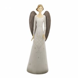 Dekorativní soška Andělky v šatech s křídly - 15*13*47 cm Clayre & Eef