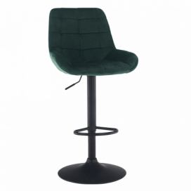 Tempo Kondela Barová židle CHIRO NEW - tmavozelená Velvet látka