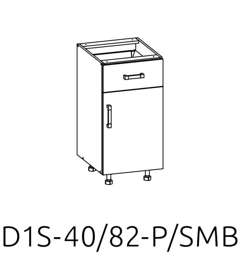 D1S-40/82 dolní skříňka s zásuvkou P/S - L/S kuchyně Edan - Nábytek Natali s.r.o.