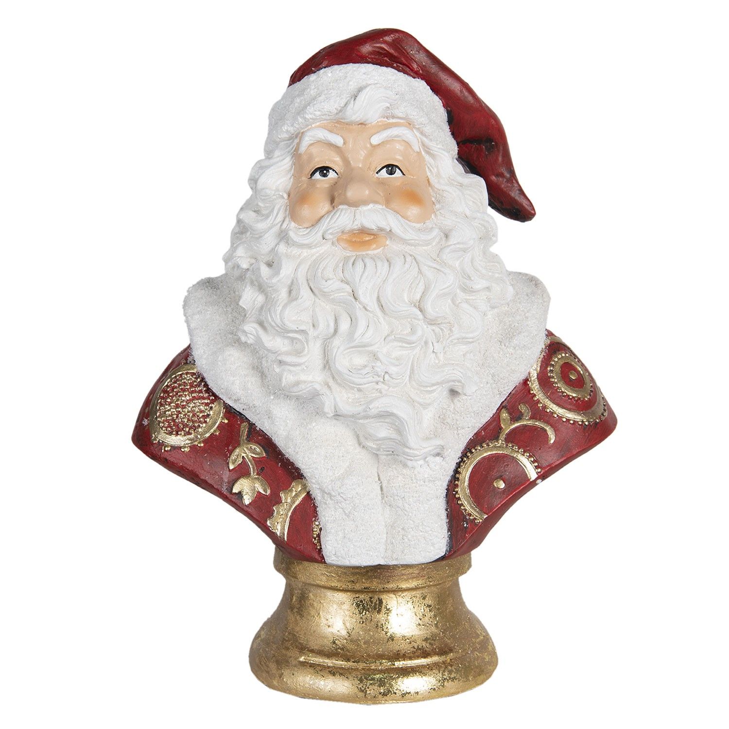 Vánoční dekorace busta Santa - 33*20*44 cm Clayre & Eef - LaHome - vintage dekorace