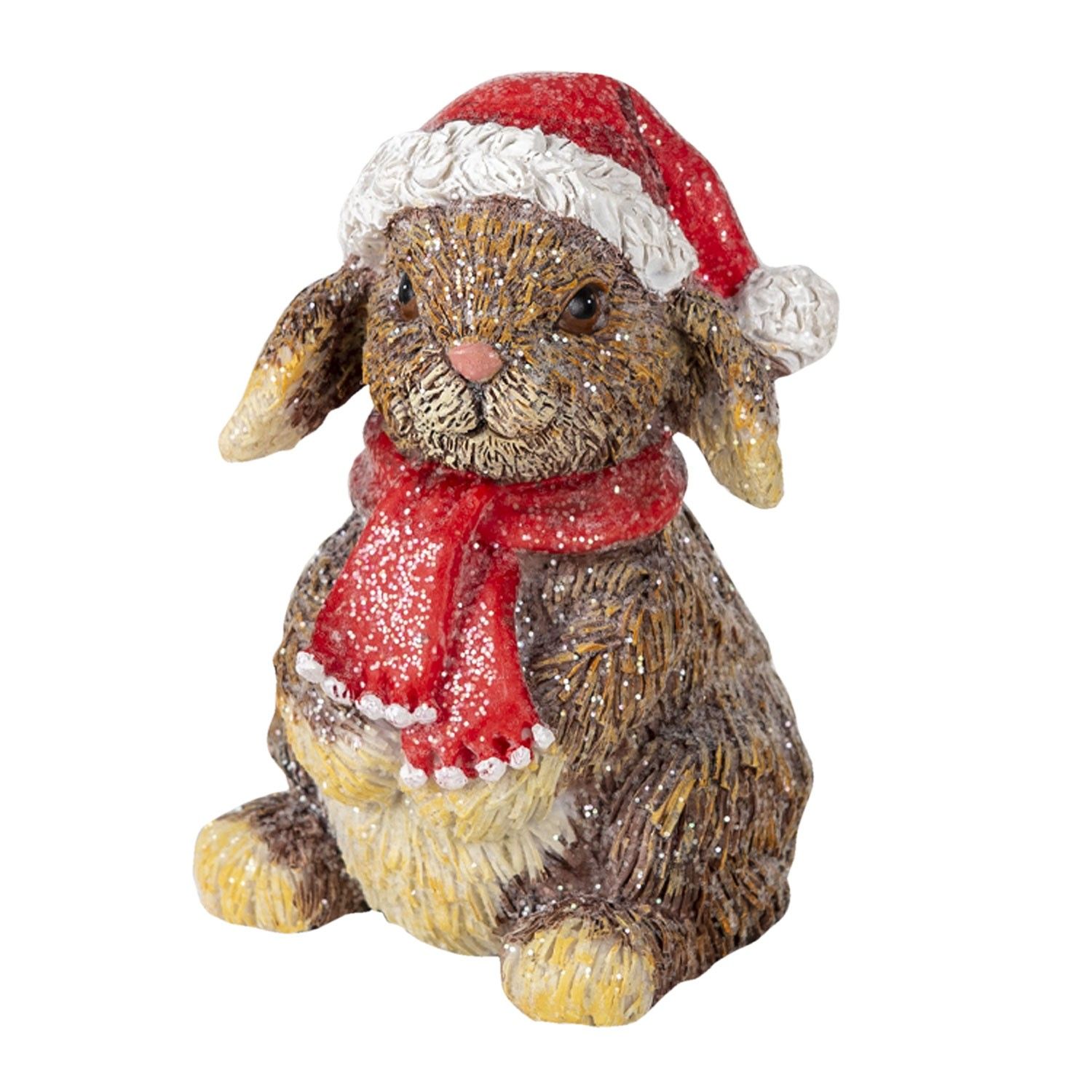 Dekorace vánočního králíka - 10*8*12 cm Clayre & Eef - LaHome - vintage dekorace