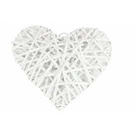 Vingo Proutěné srdce bílé Rozměry (cm): 15x3, v. 15