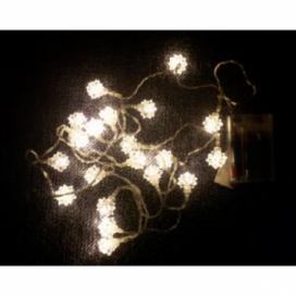 Nexos 33469 Vánoční dekorace - Sněhová hvězda - 20 LED teple bílá
