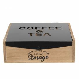 Krabička na čaj Coffee & Tea - 24*25*8 cm Clayre & Eef