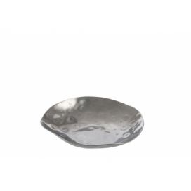 Stříbrný svícen na čajové svíčky Irregular - Ø 10,5*2 cm J-Line by Jolipa