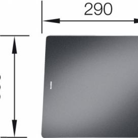 Blanco Krájecí deska sklo černé pro STATURA 350 290 mm