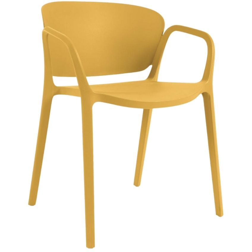 Žlutá plastová zahradní židle Kave Home Ania - Designovynabytek.cz