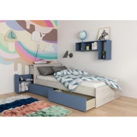 Aldo Multifunkční dětská postel pro kluka Cascina, smoky blue