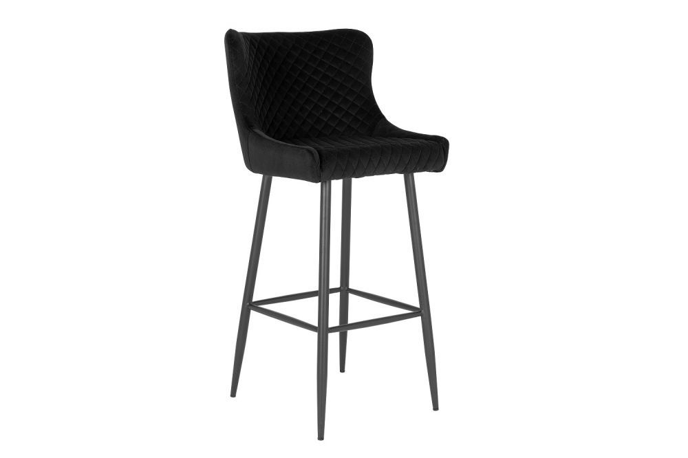 Norddan Designová barová židle Laurien černá - DEKORHOME.CZ