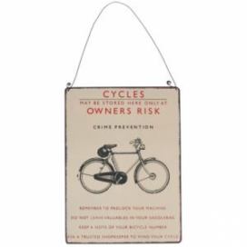 Nástěnná cedule retro jízdní kolo Rex London Bicycle, 17 x 23 cm
