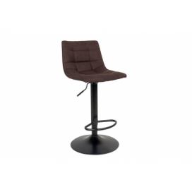 Norddan Designová barová židle Dominik tmavě hnědá