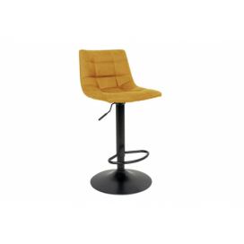 Norddan Designová barová židle Dominik hořčicová