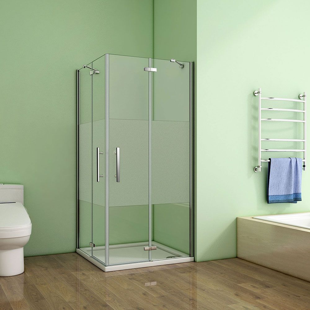 H K Čtvercový sprchový kout MELODY LINE R101, 100x100 cm s jednokřídlými dveřmi - Hezká koupelna s.r.o.