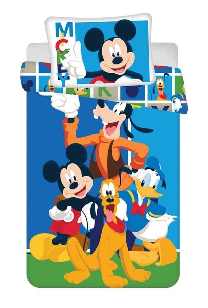 Jerry fabrics Disney povlečení do postýlky Mickey and Friends baby 100x135 + 40x60 cm   - POVLECENI-OBCHOD.CZ
