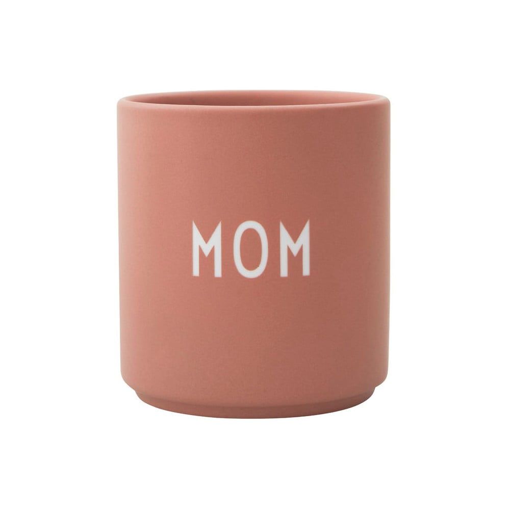 Růžovo-béžový porcelánový hrnek 300 ml Mom – Design Letters - Bonami.cz