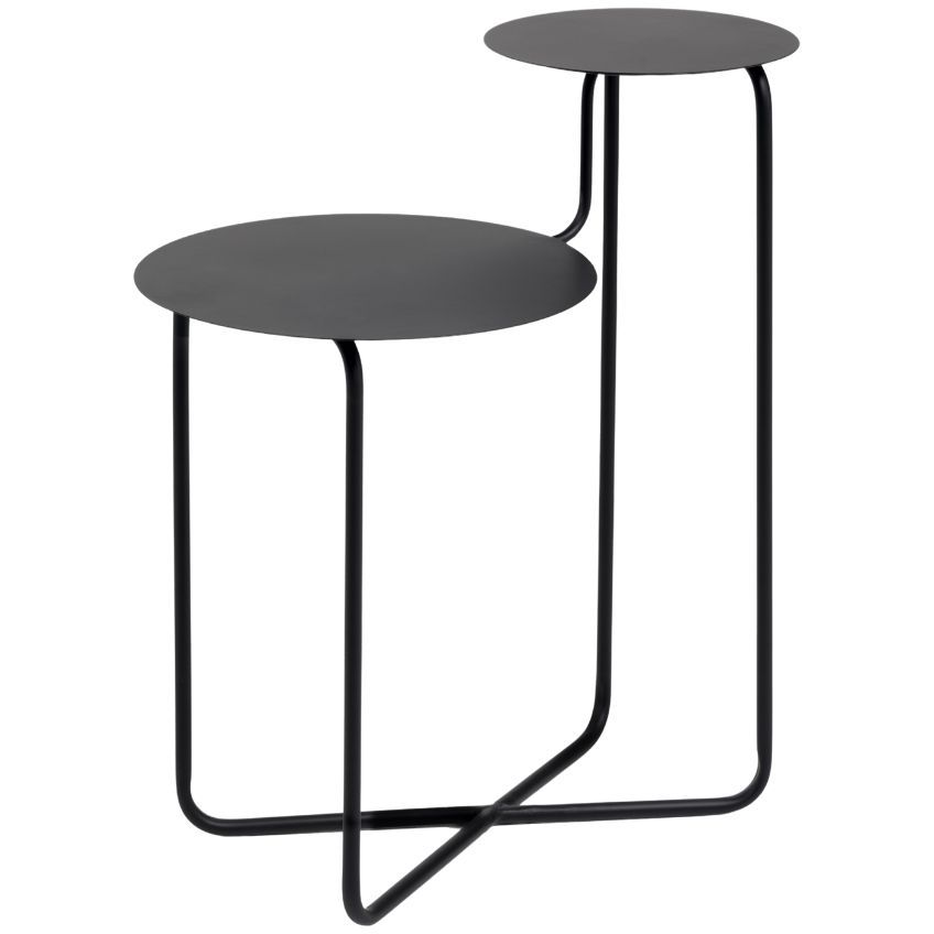 Černý kovový odkládací stolek Kave Home Vidalita 25/35 cm - Designovynabytek.cz