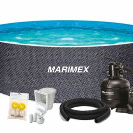 Marimex | Bazén Orlando Premium DL 4,60x1,22 m s pískovou filtrací a příslušenstvím - motiv RATAN | 19900128