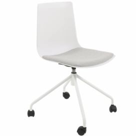 Bílá látková konferenční židle Kave Home Ralfi