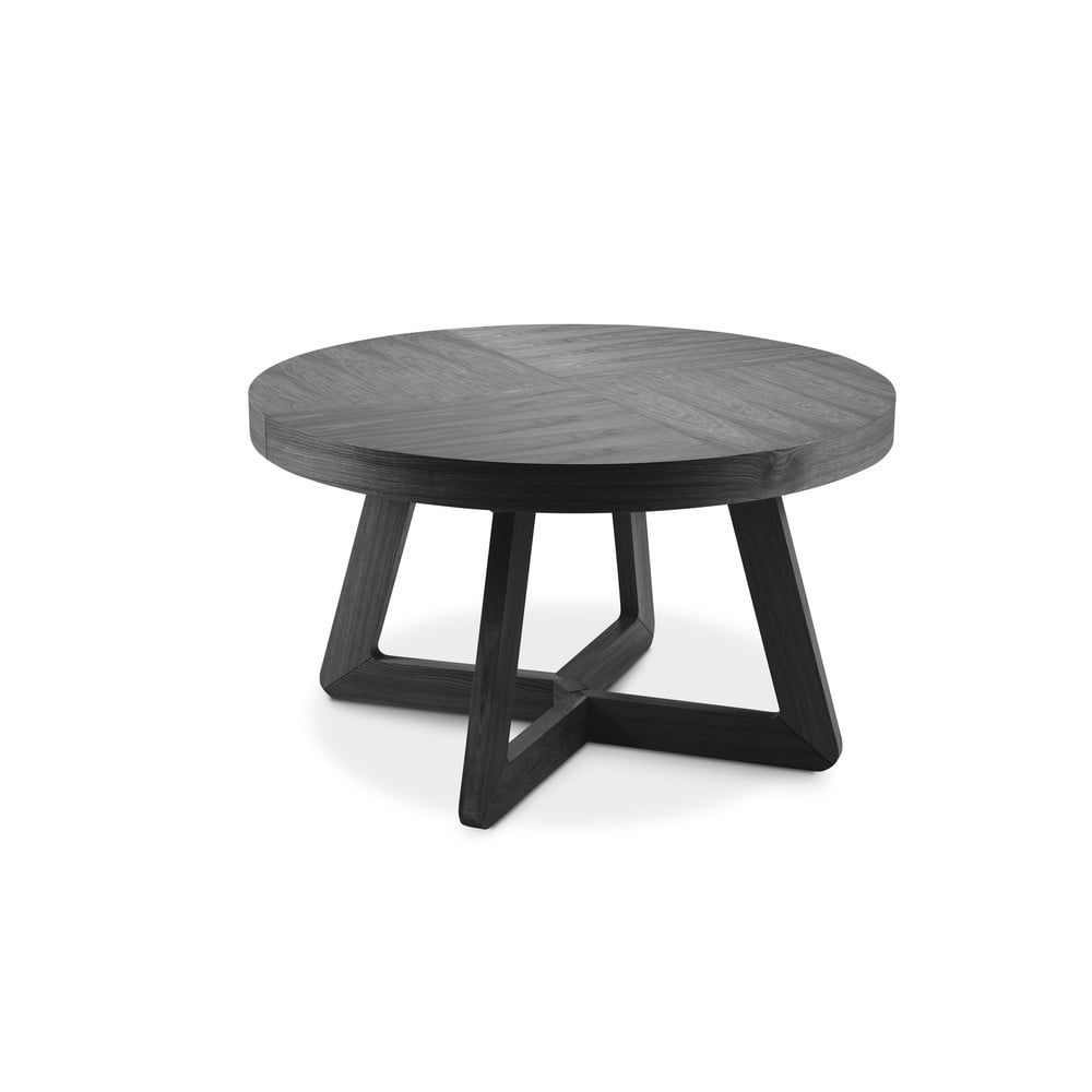 Černý rozkládací stůl z dubového dřeva Windsor & Co Sofas Bodil, ø 130 cm - Bonami.cz