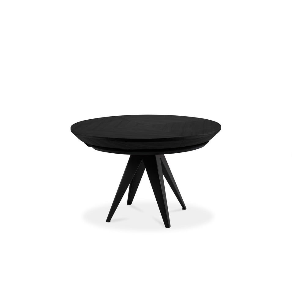 Černý rozkládací stůl z dubového dřeva Windsor & Co Sofas Magnus, ø 120 cm - Bonami.cz