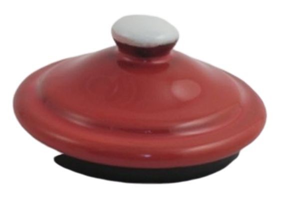 Červené víčko k mlékovce s puntíky Red dot - 7cm Münder Email - LaHome - vintage dekorace