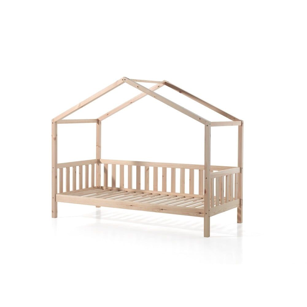 Domečková dětská postel z borovicového dřeva Vipack Dallas, 90 x 200 cm - Bonami.cz