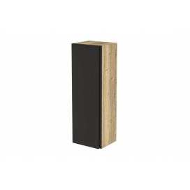 Skříňka závěsná vertikální Loftia artisan/Černý mat