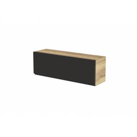 Skříňka závěsná horizontální Loftia artisan/Černý mat