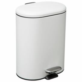 5five Simply Smart Odpadkový koš SILIFLEX, pedálový, 6 L, bílý