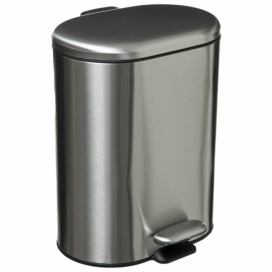 5five Simply Smart Odpadkový koš s pedálem SILIFLEX, 6 l, stříbrný