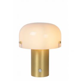 Lucide 05538/01/02 stolní lampička Timon 1x10W | E14 - mosaz, sklo, stmívatelná