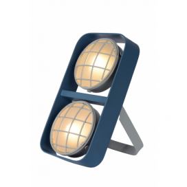 Lucide 05533/02/35 dětská stolní lampička Renger 2x25W | G9 - modrá, kov, nastavitelná, vypínač na kabelu