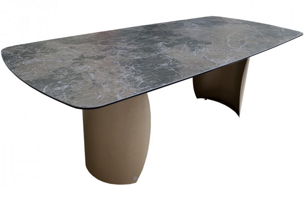 Hnědo šedý keramický jídelní stůl Miotto Arona 220 x 100 cm - Designovynabytek.cz