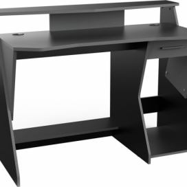 PC stůl SKIN šedý/černý Mdum