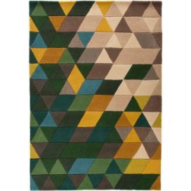 Flair Rugs koberce Ručně všívaný kusový koberec Illusion Prism Green/Multi Rozměry koberců: 160x220 Mdum