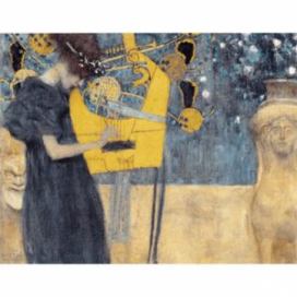 Reprodukce obrazu Gustav Klimt - Music, 70 x 55 cm