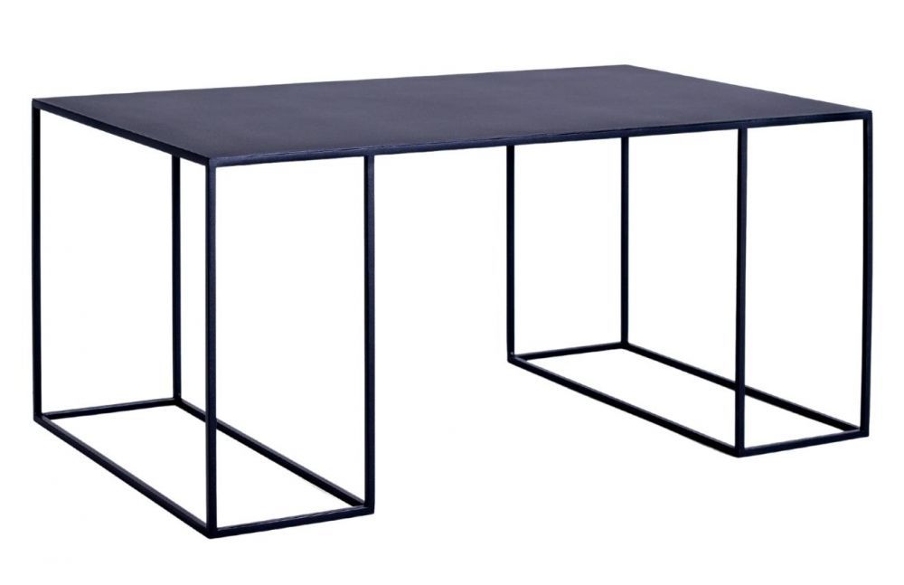 Černý kovový konferenční stolek Kennedy 100 x 60 cm - Designovynabytek.cz