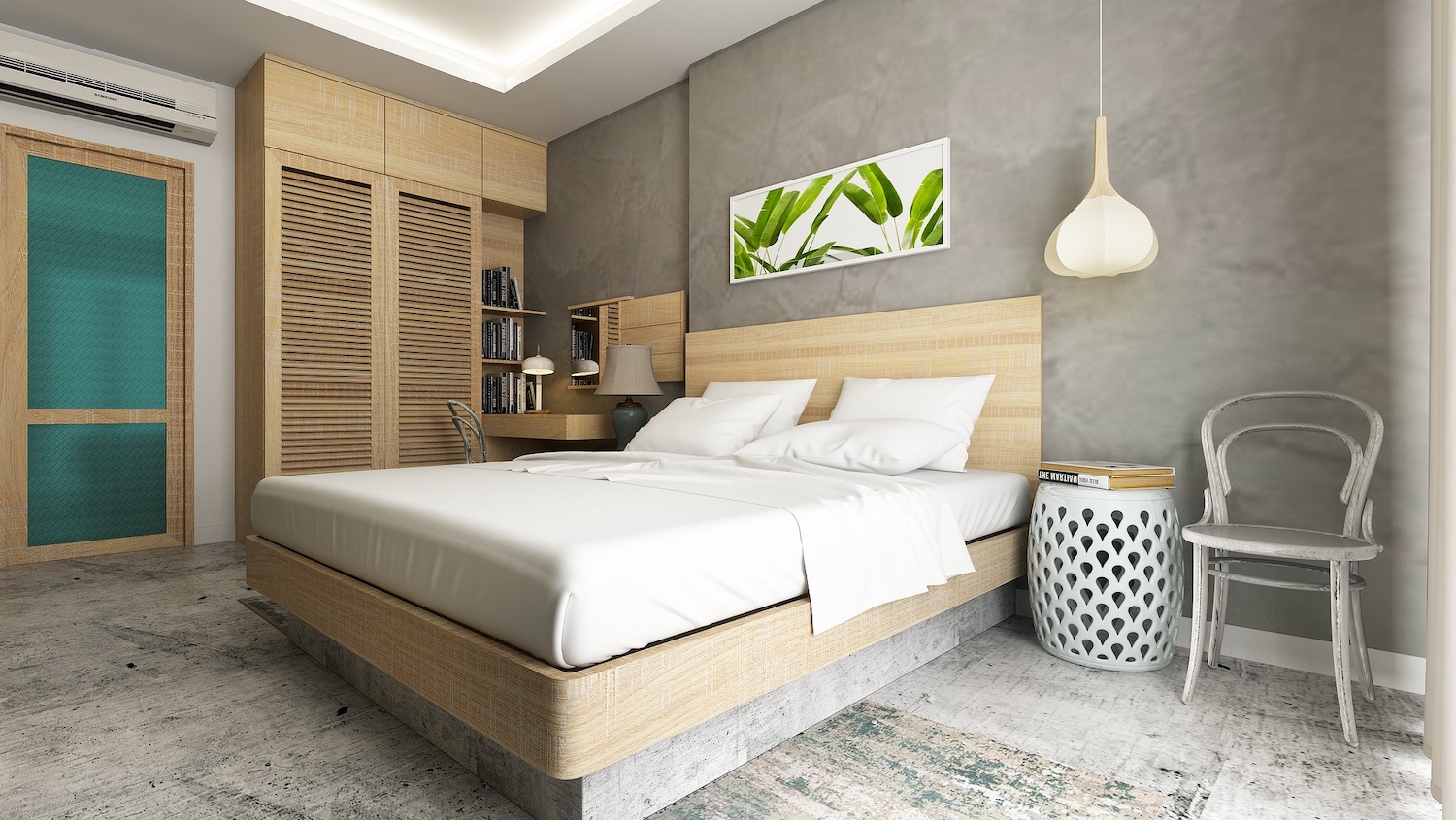 Ložnice dřevěná postel - 