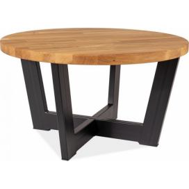 Konferenční stolek CONO B dub masiv/černá Mdum
