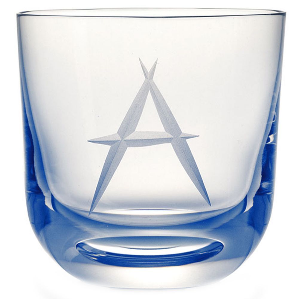 Rückl designové sklenice na vodu ABC Crystal Glass Blue - DESIGNPROPAGANDA