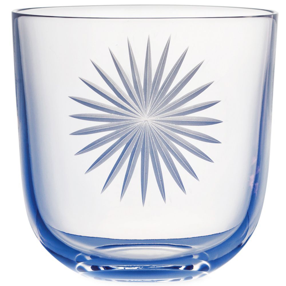 Rückl designové sklenice na vodu Pink Collection Crystal Glass Blue - DESIGNPROPAGANDA