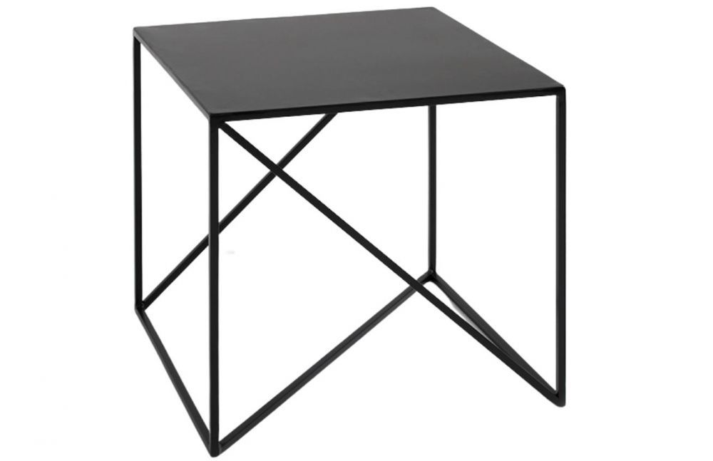 Nordic Design Černý kovový konferenční stolek Mountain 50 x 50 cm - Designovynabytek.cz