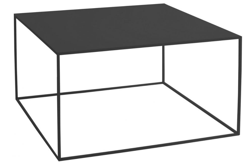 Nordic Design Černý kovový konferenční stolek Moreno 80 x 80 cm - Designovynabytek.cz