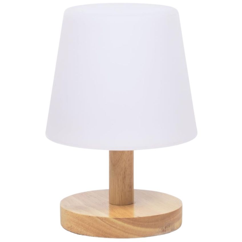 Bílá plastová zahradní stolní LED lampa Kave Home Ambar - Designovynabytek.cz