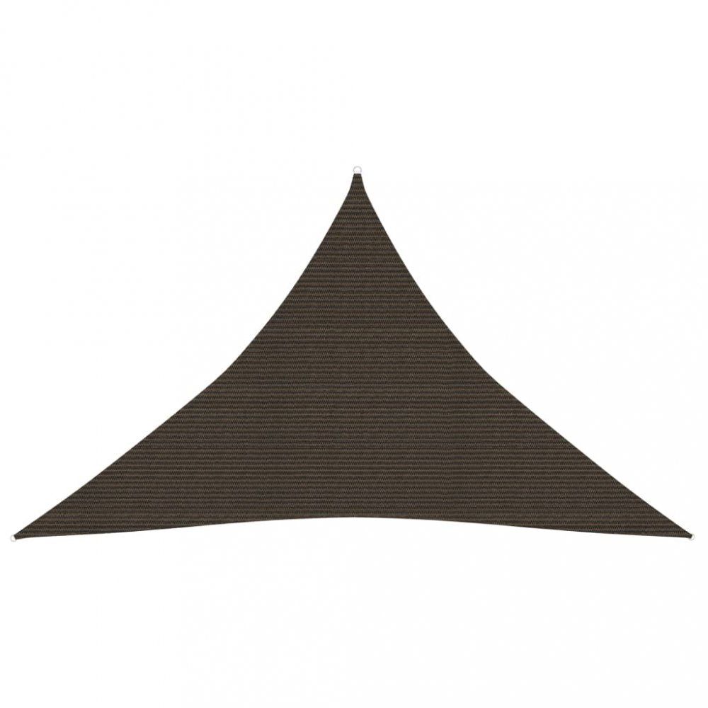 Stínící plachta trojúhelníková HDPE 2,5 x 2,5 x 3,5 m Dekorhome Hnědá - DEKORHOME.CZ