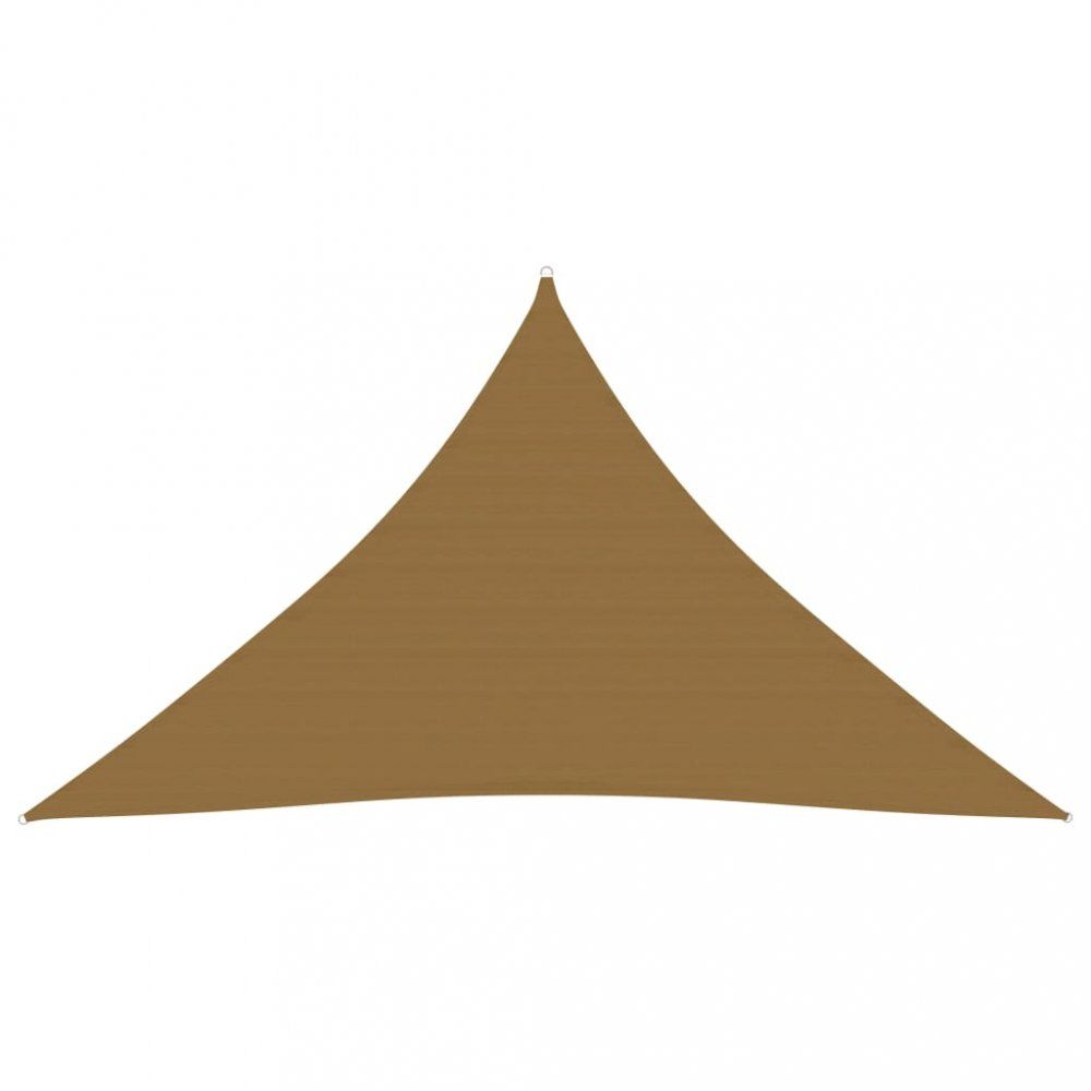 Stínící plachta trojúhelníková HDPE 2,5 x 2,5 x 3,5 m Dekorhome Šedohnědá taupe - DEKORHOME.CZ
