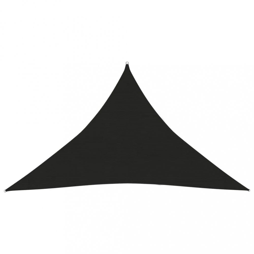 Stínící plachta trojúhelníková HDPE 2,5 x 2,5 x 3,5 m Dekorhome Černá - DEKORHOME.CZ