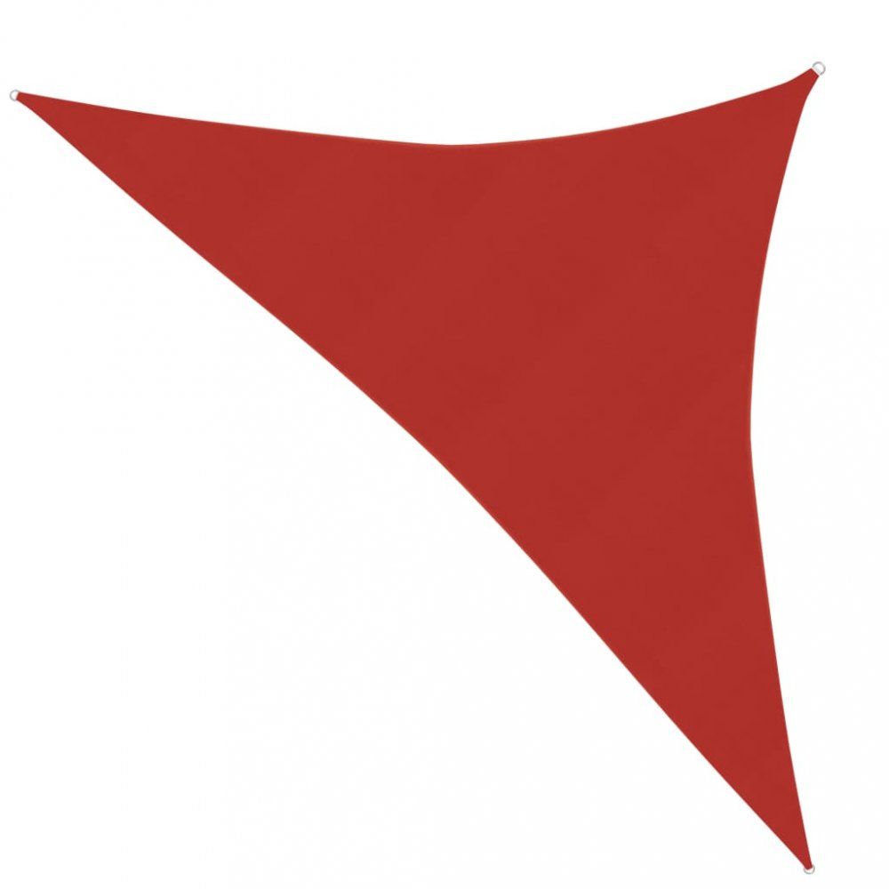 Stínící plachta trojúhelníková HDPE 2,5 x 2,5 x 3,5 m Dekorhome Červená - DEKORHOME.CZ