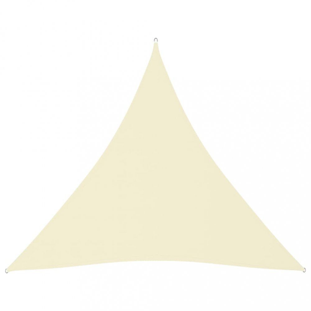 Stínící plachta trojúhelníková 4x4x4 m oxfordská látka Dekorhome Krémová - DEKORHOME.CZ
